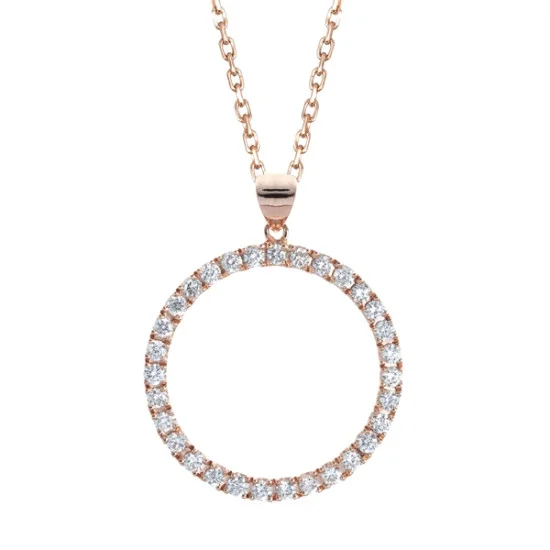 Diamond circle sale of life necklace